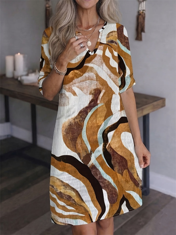 Ramona | Artful Print Shift Dress