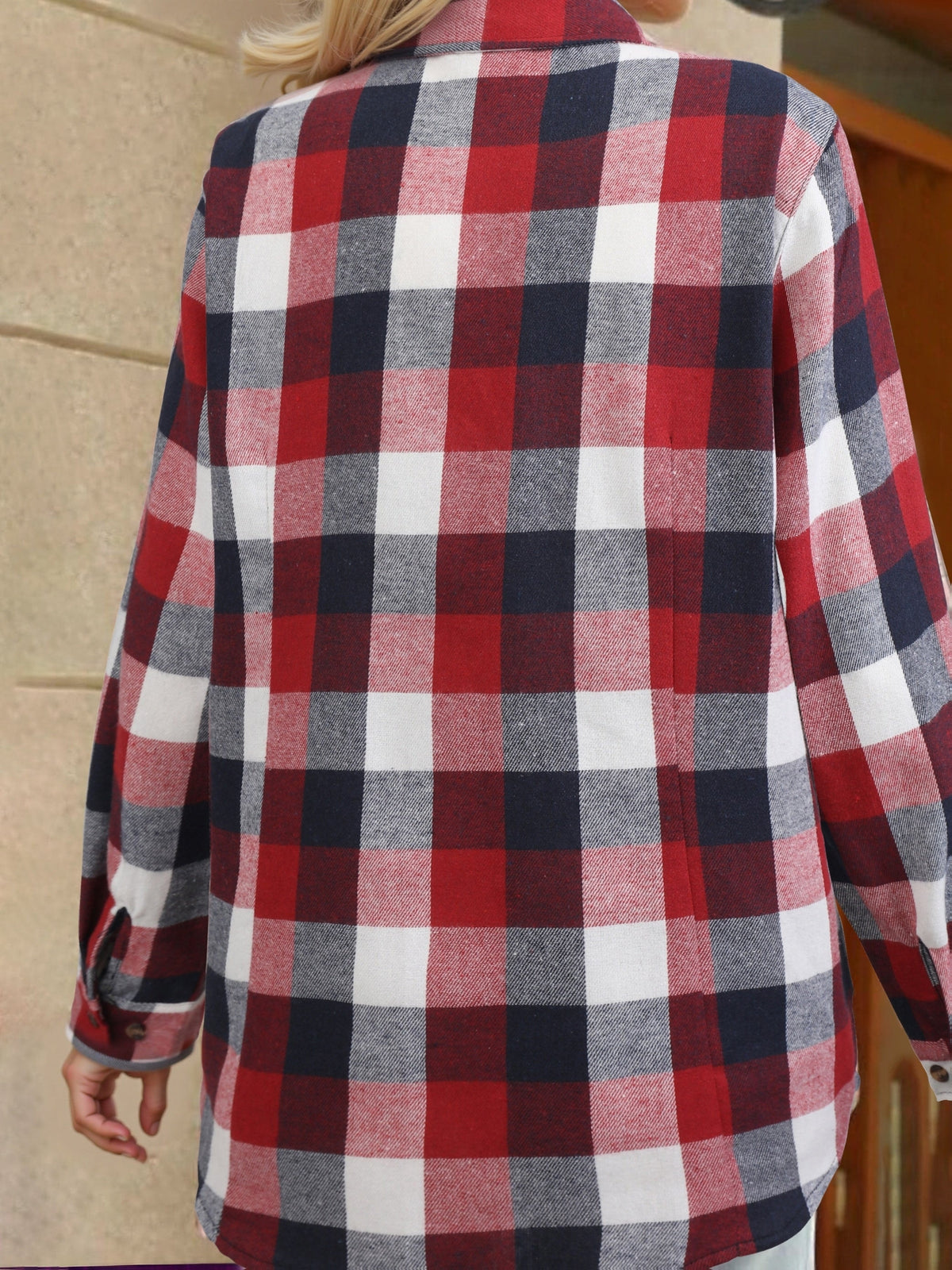 Phoebe | Plaid Button Up Shirt Oversized Long Sleeve