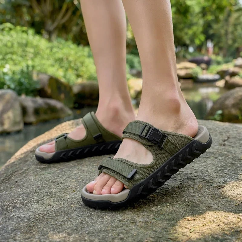 Harrison | Men's Velcro Strap Outdoor Sandals with Buckle Detail