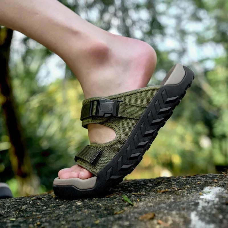 Harrison | Men's Velcro Strap Outdoor Sandals with Buckle Detail