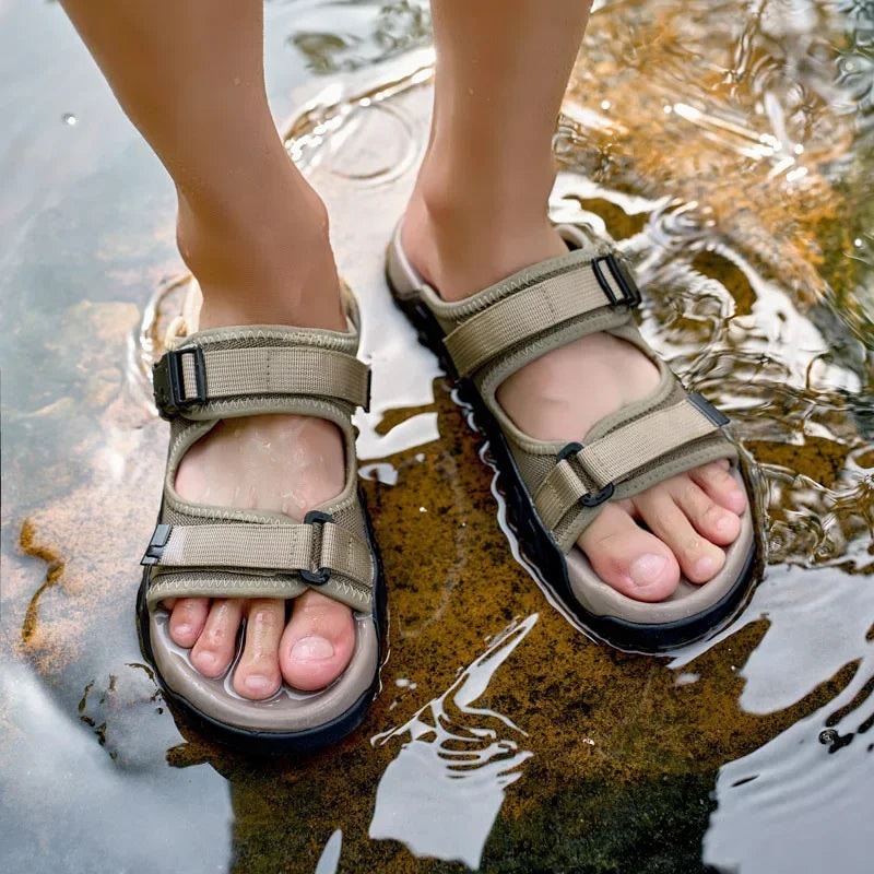 Harrison | Men's Velcro Strap Outdoor Sandals with Buckle Detail