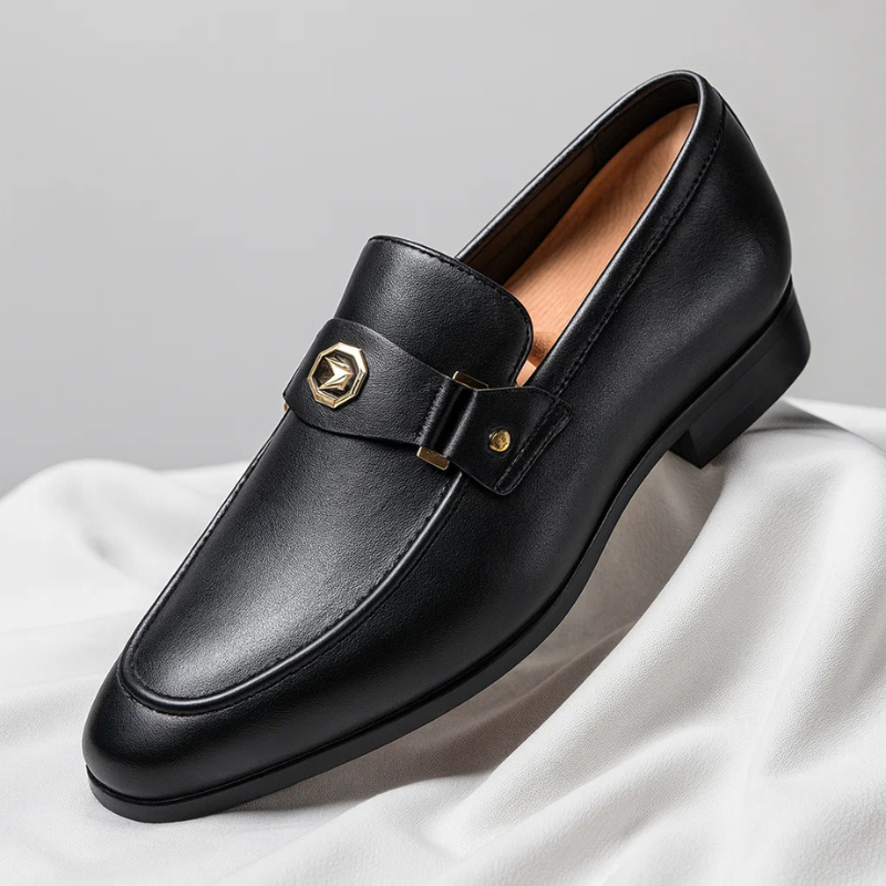 Harrison | Men's Leather Buckle Loafers Slip On Dress Shoes