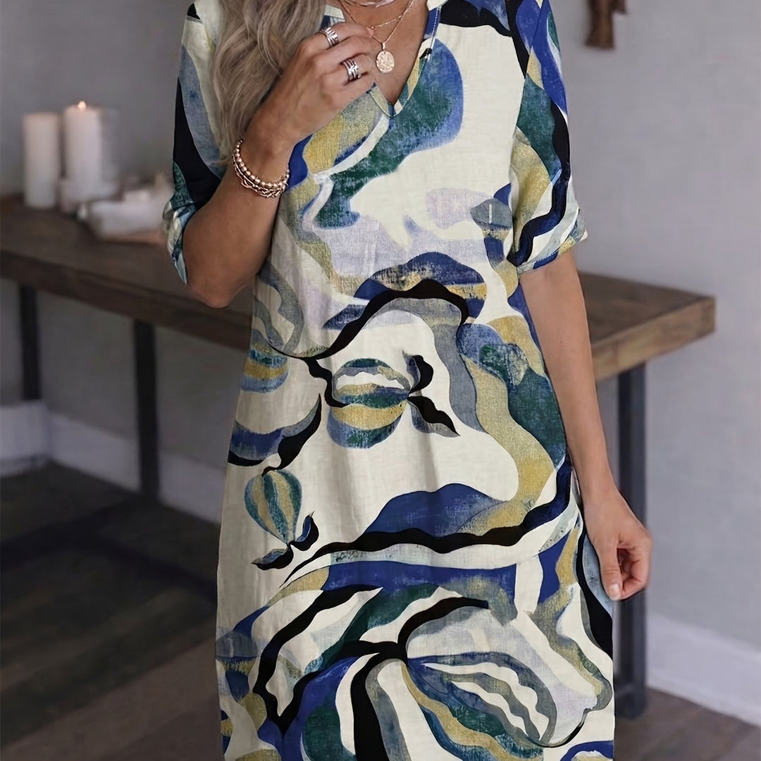 Ramona | Artful Print Shift Dress