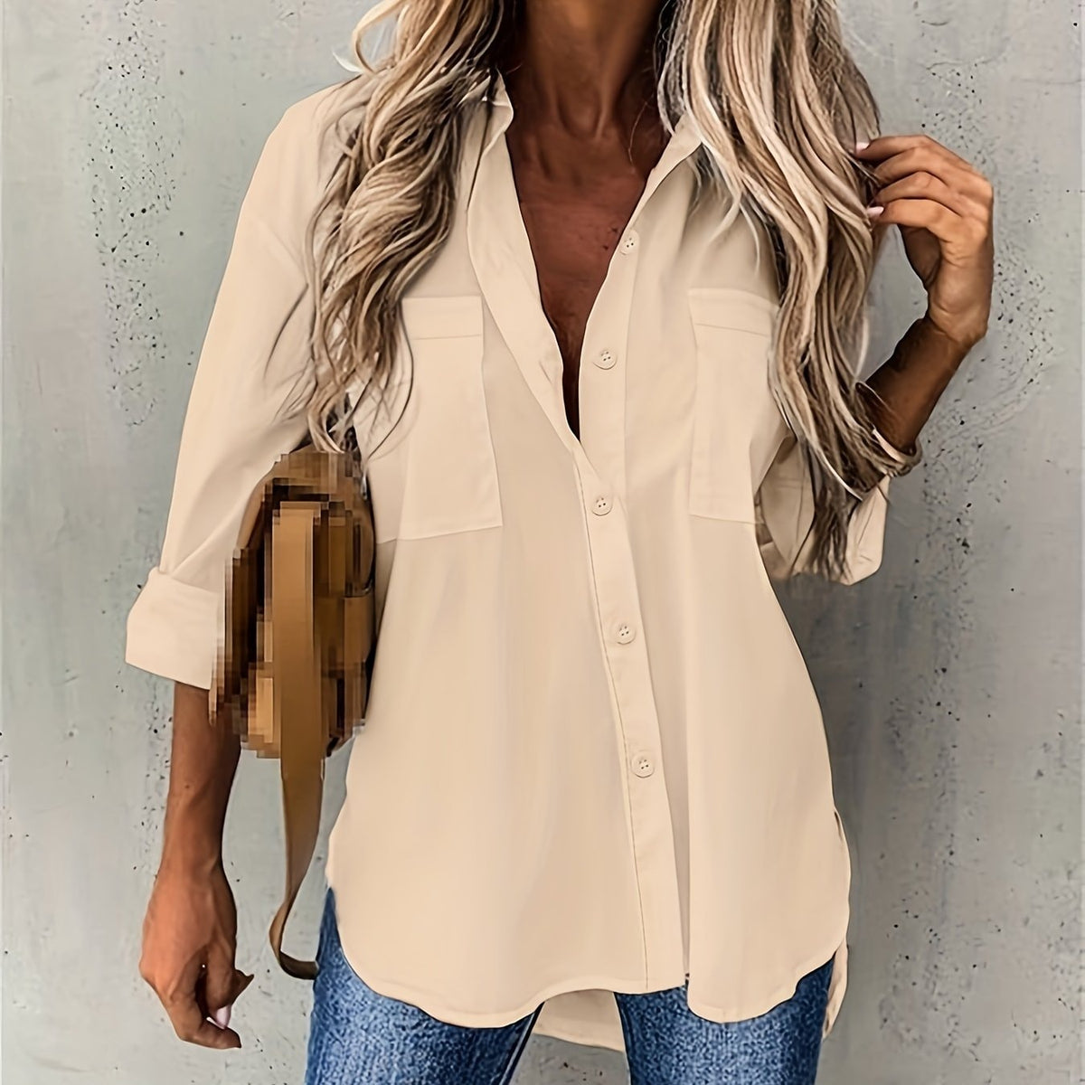 Isla | Relaxed Fit Button Up Shirt with Pockets