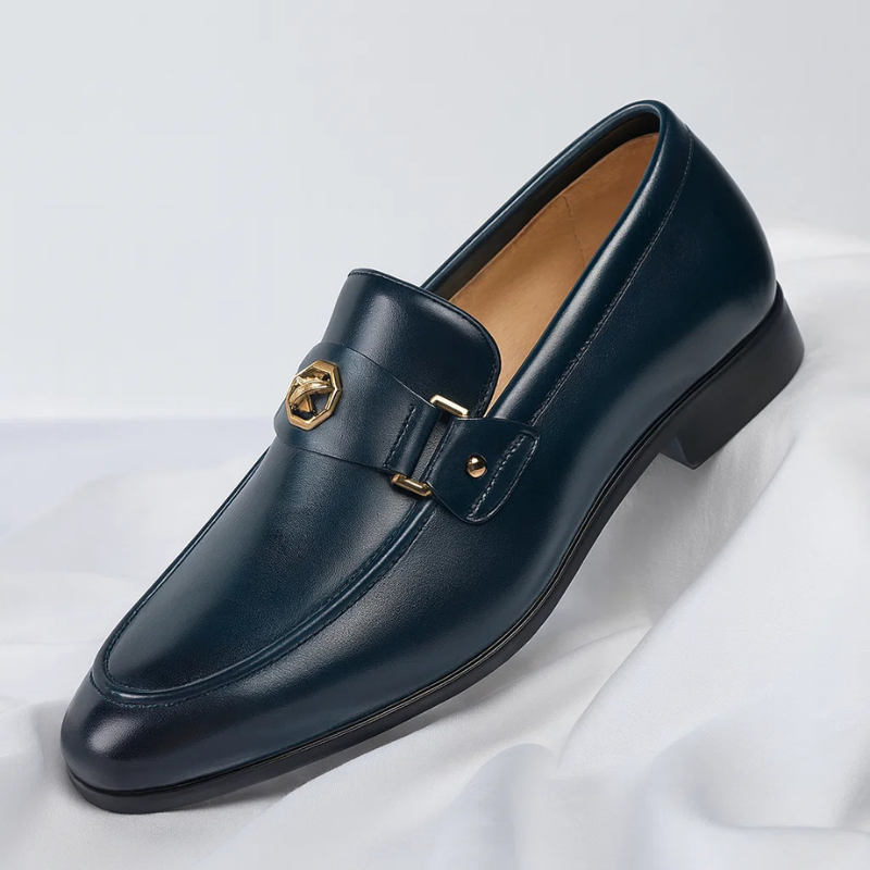 Harrison | Men's Leather Buckle Loafers Slip On Dress Shoes