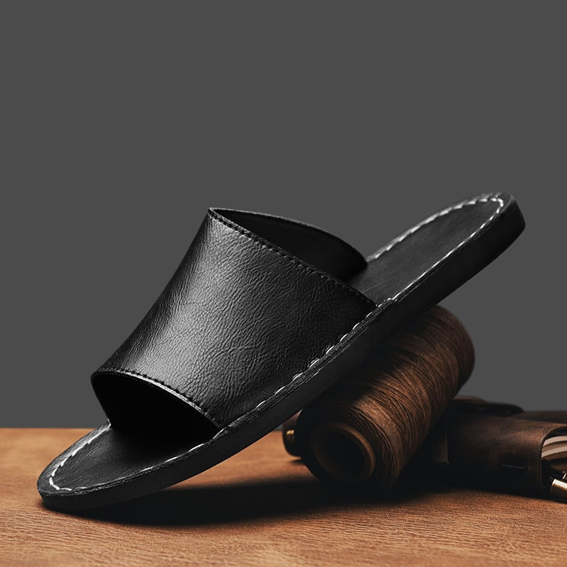 Harrison | Men's Leather Slide Sandals