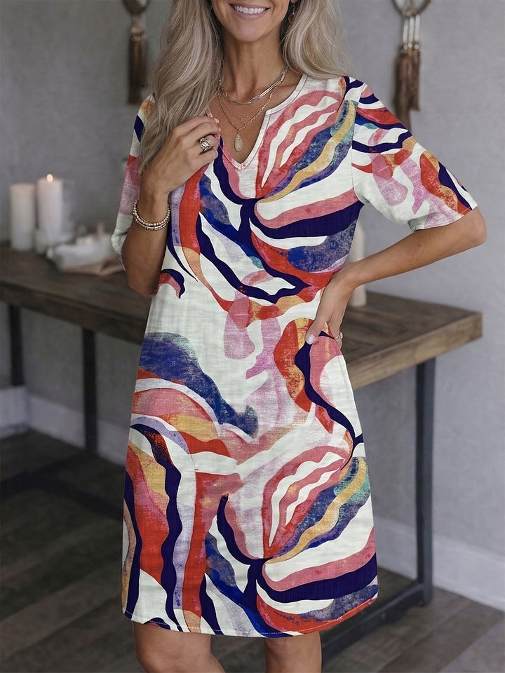 Ramona | Artful Print Shift Dress