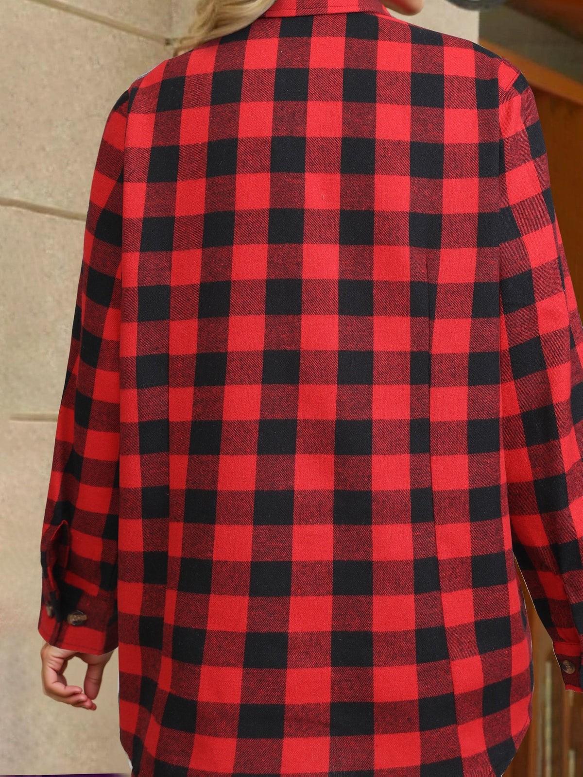 Phoebe | Plaid Button Up Shirt Oversized Long Sleeve