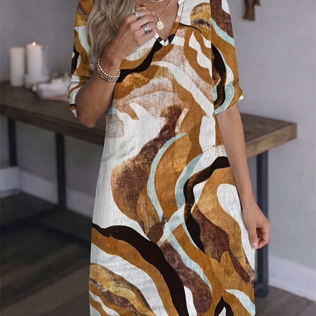 Ramona | Artful Print Shift Dress
