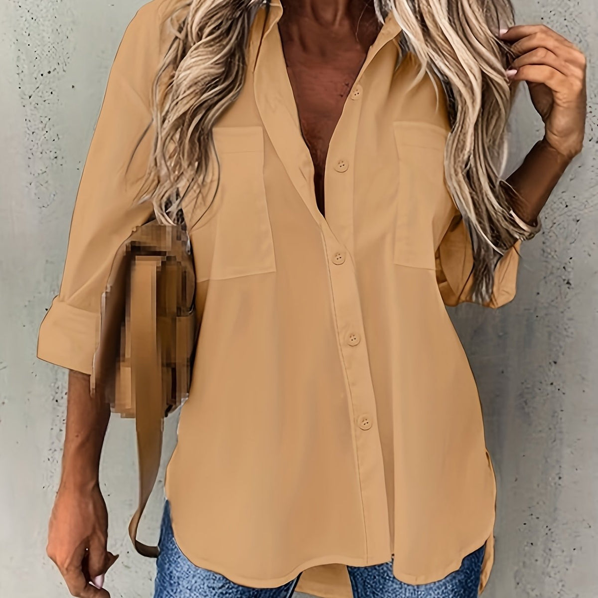 Isla | Relaxed Fit Button Up Shirt with Pockets