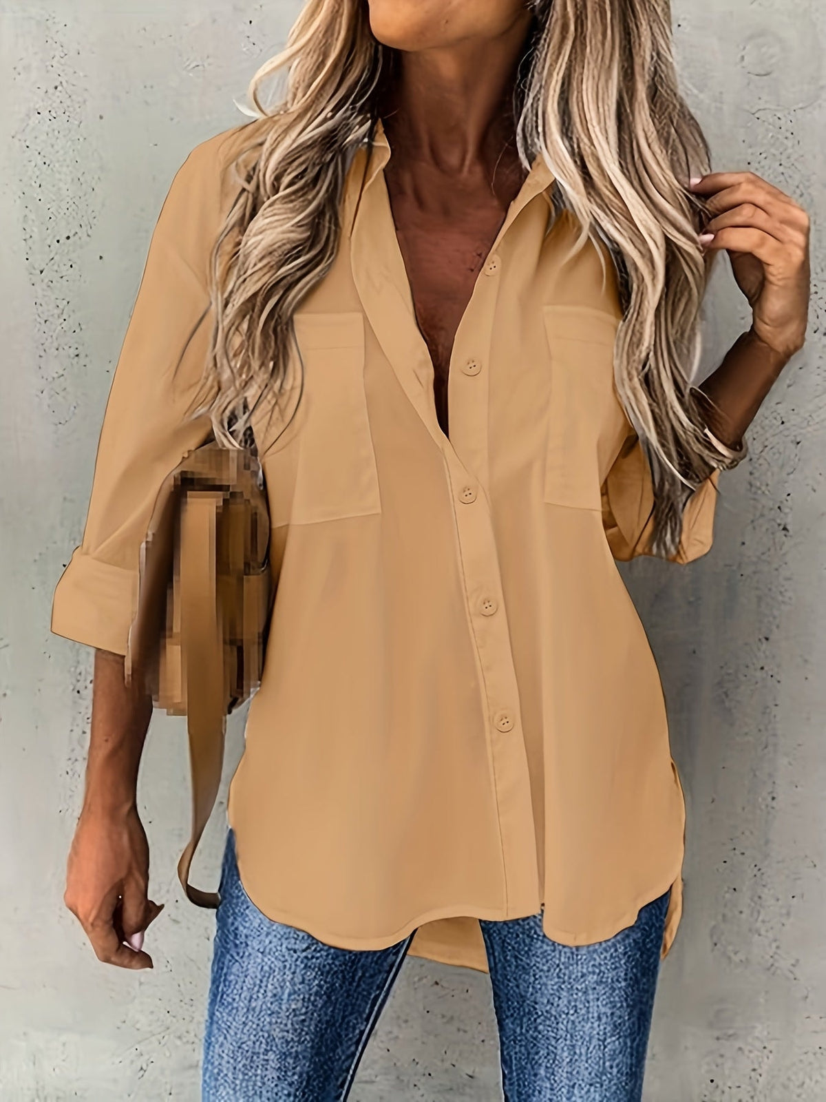 Isla | Relaxed Fit Button Up Shirt with Pockets