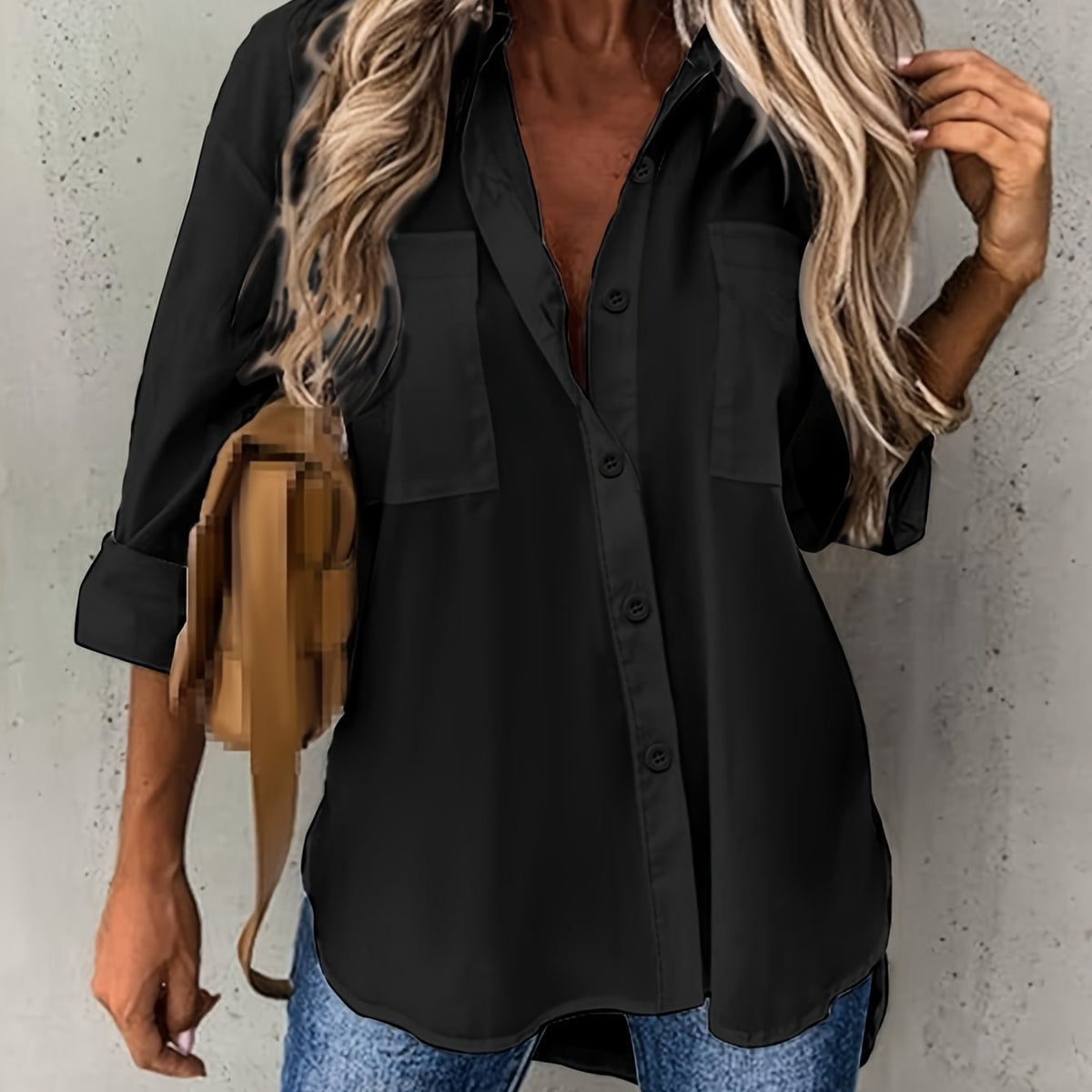 Isla | Relaxed Fit Button Up Shirt with Pockets