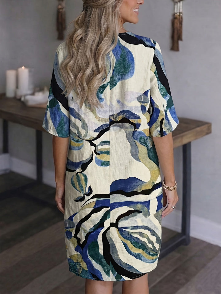 Ramona | Artful Print Shift Dress