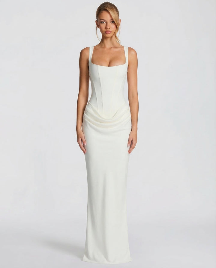 Florence | Corset Square Neck Maxi Dress