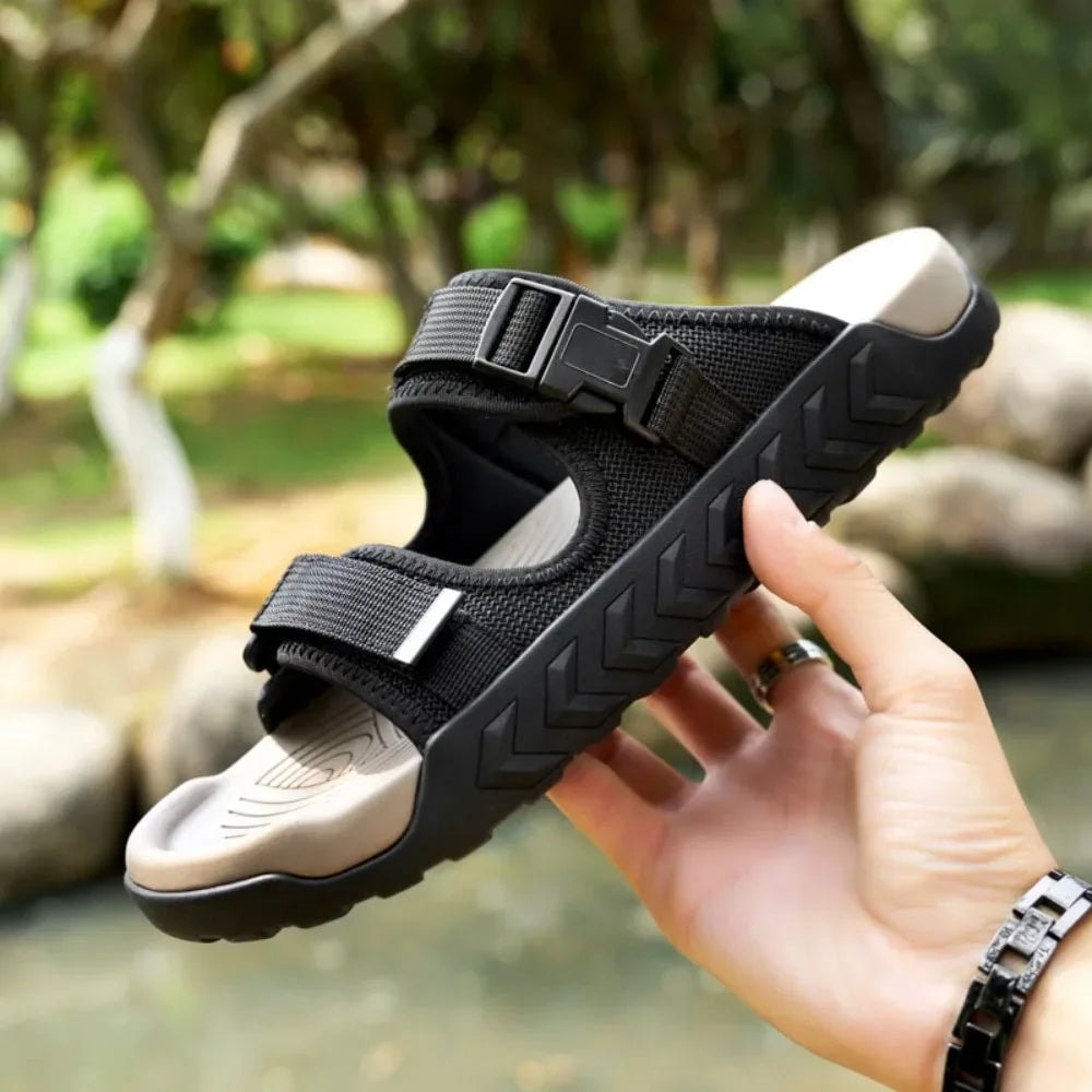 Harrison | Men's Velcro Strap Outdoor Sandals with Buckle Detail