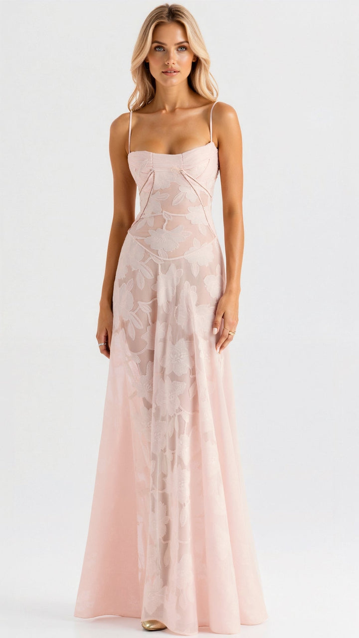Georgia | Lace Corset Maxi Dress