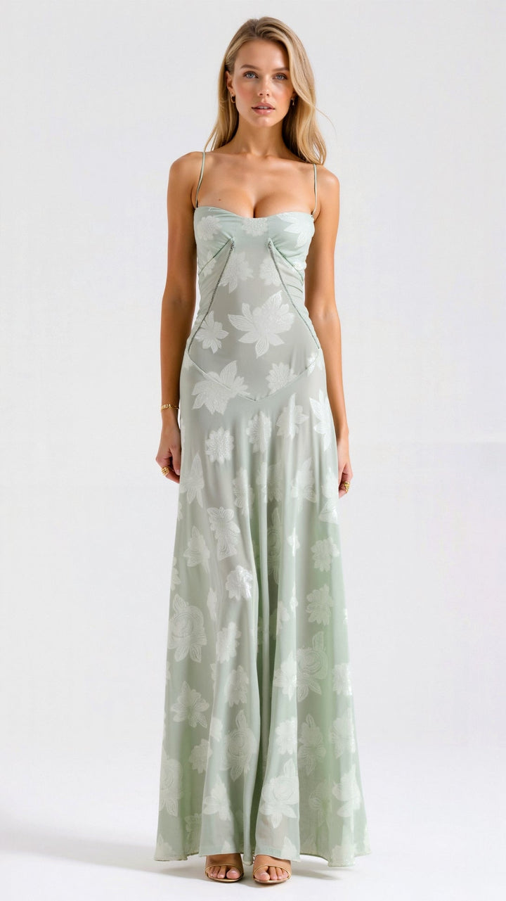 Georgia | Lace Corset Maxi Dress