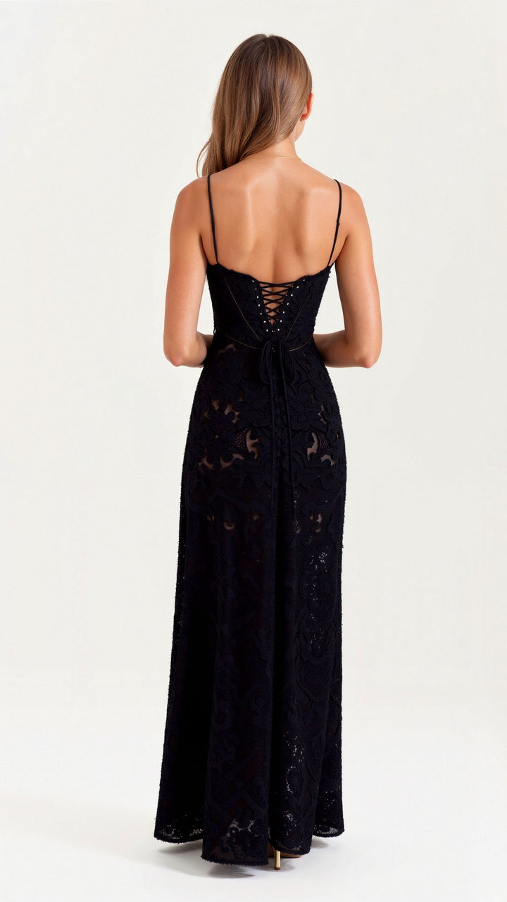 Georgia | Lace Corset Maxi Dress