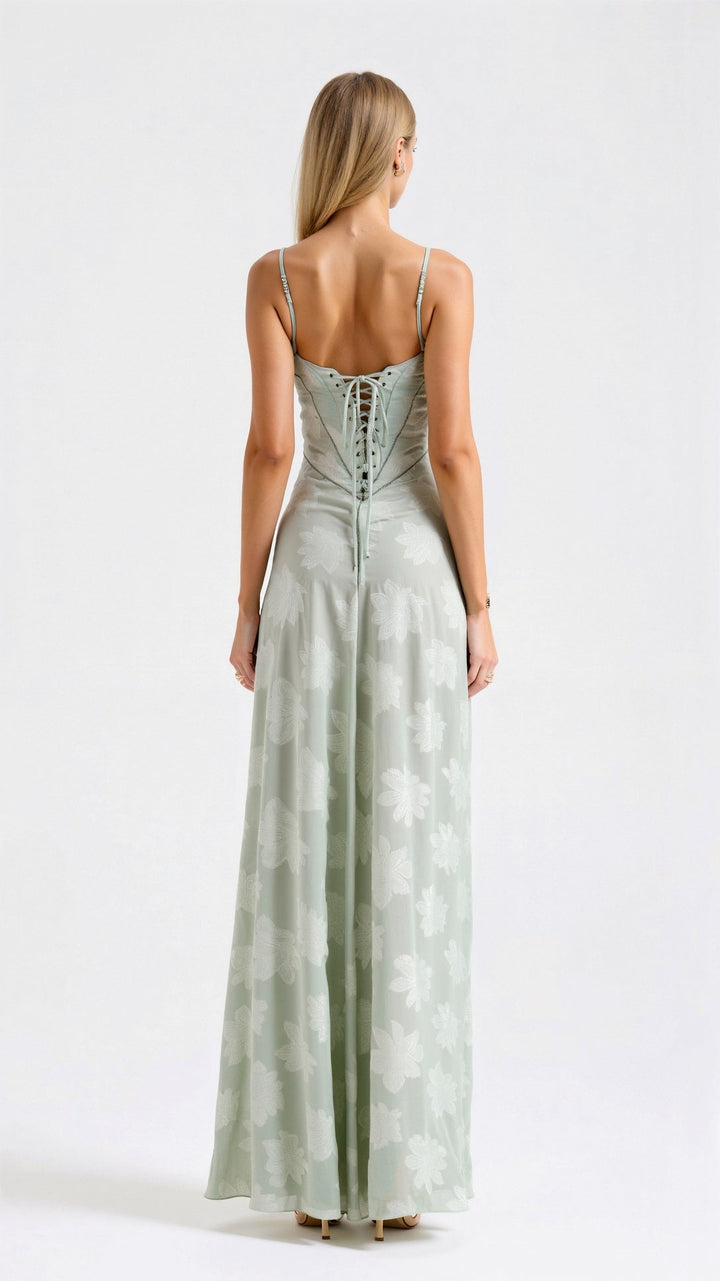 Georgia | Lace Corset Maxi Dress