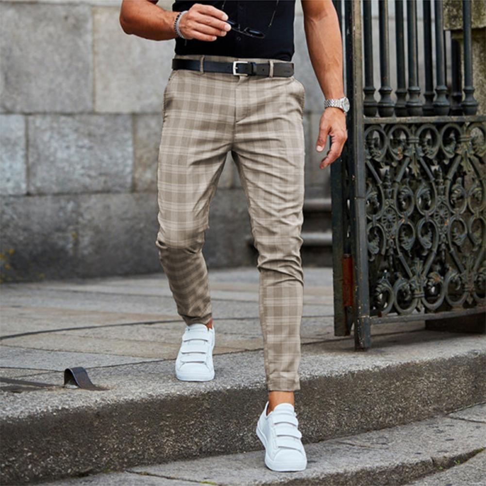 Harrison | Men's Plaid Slim Fit Chino Pants