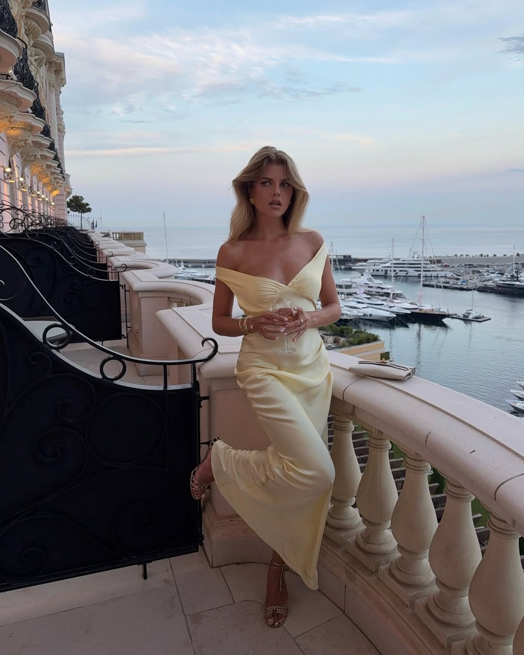 Delilah | Off Shoulder Satin Maxi Wedding Guest Dress