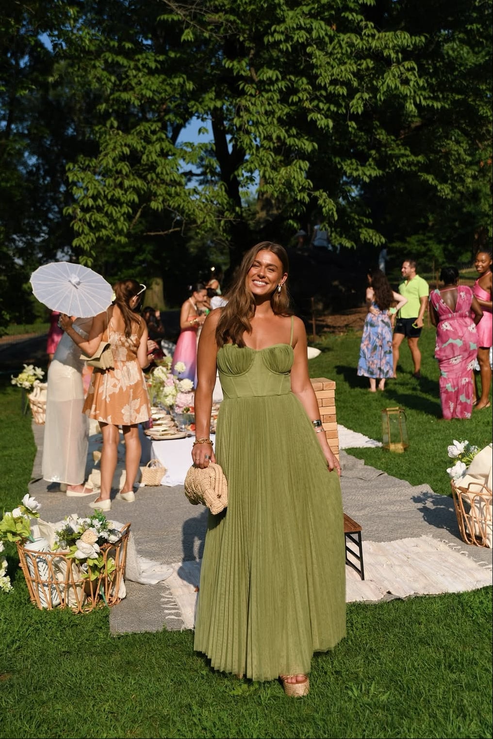 Eliana | Women's Pleated Bustier Maxi Wedding Guest Dress