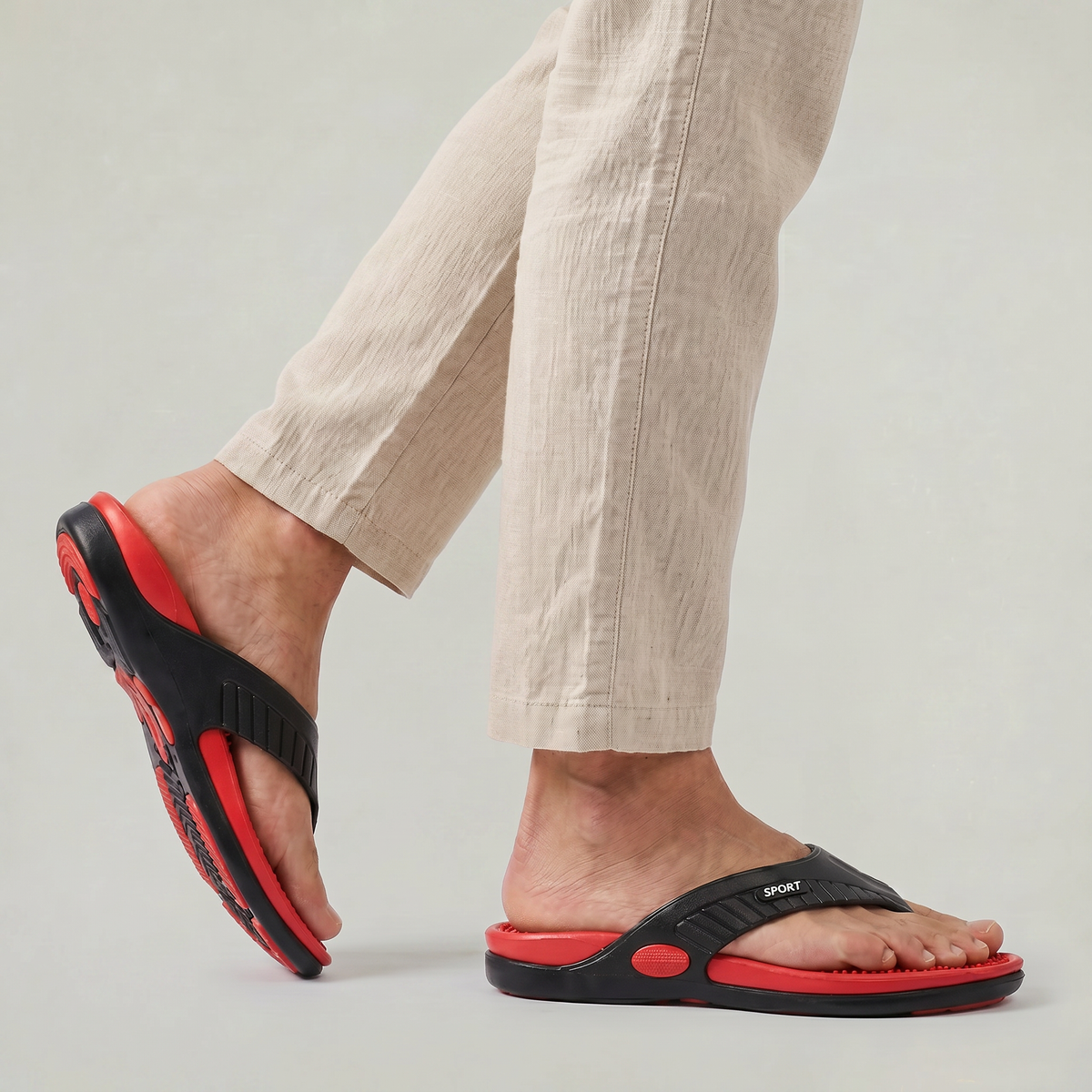Harrison | Men's Textured Footbed Flip Flop Sandals