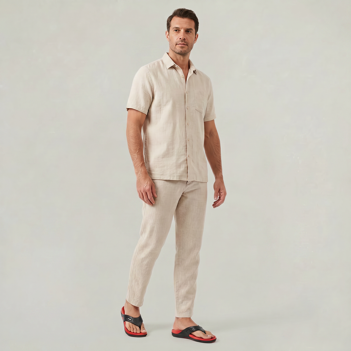 Harrison | Men's Textured Footbed Flip Flop Sandals