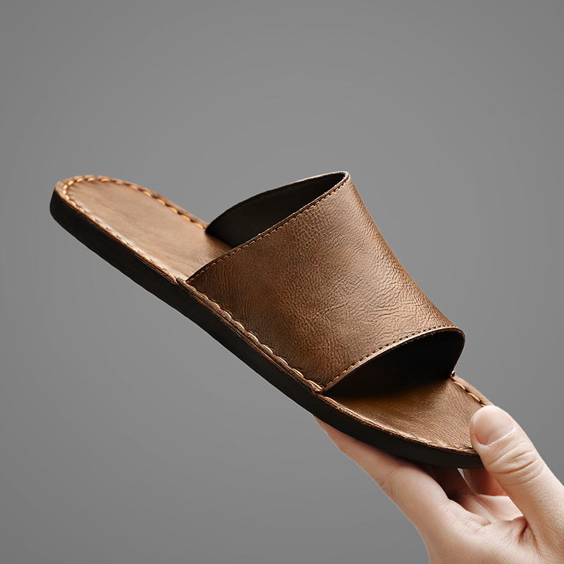 Harrison | Men's Leather Slide Sandals