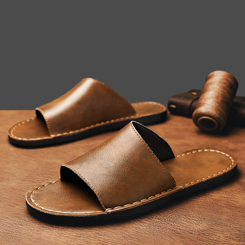 Harrison | Men's Leather Slide Sandals