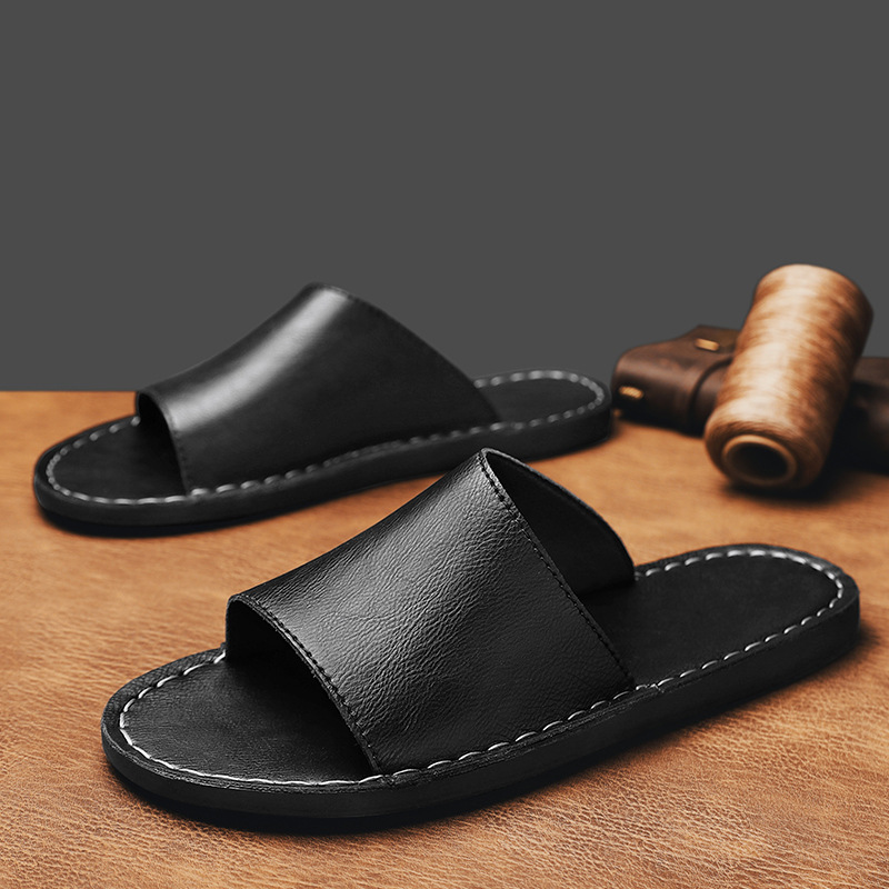 Harrison | Men's Leather Slide Sandals