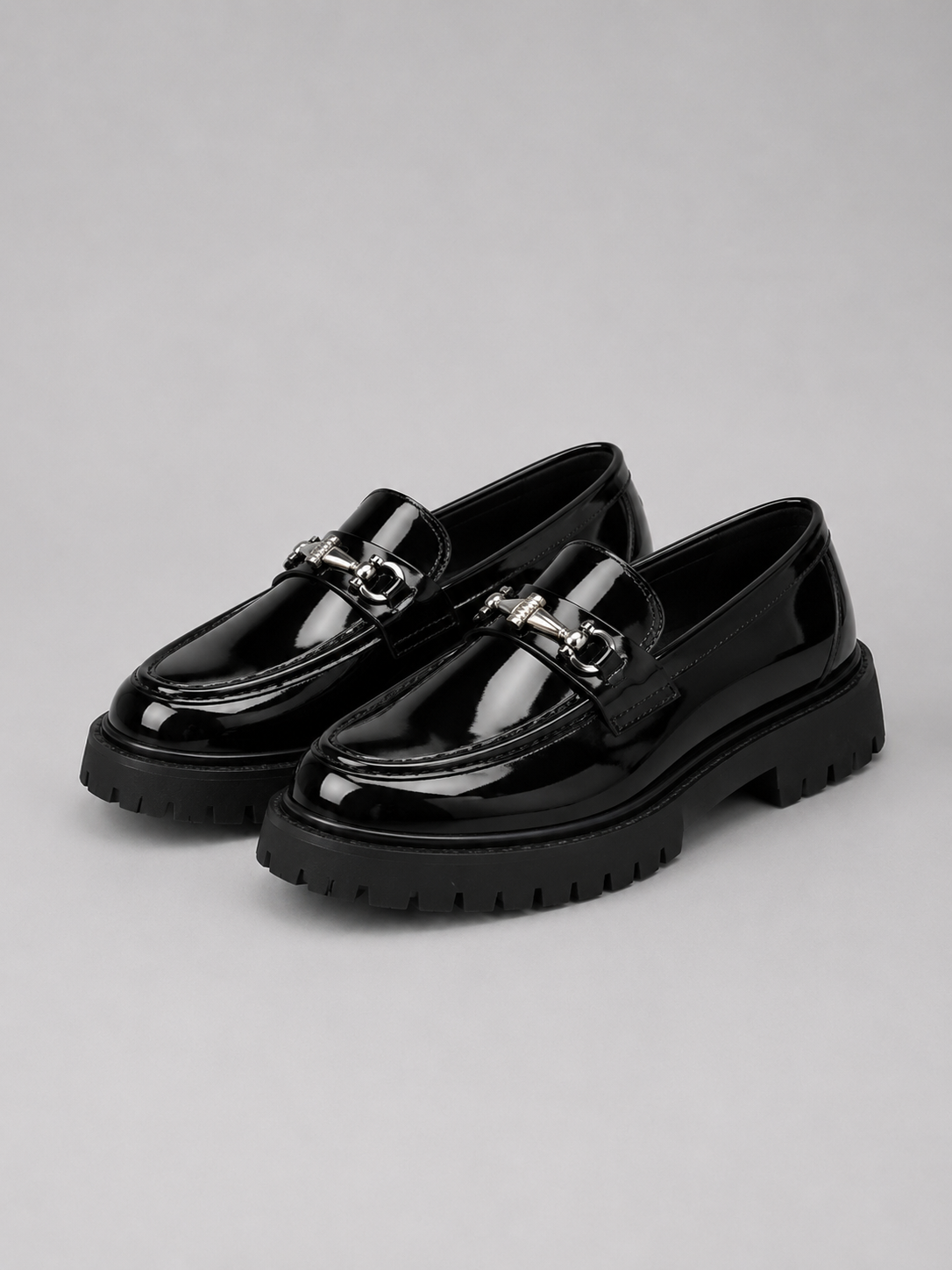 Harrison | Chunky Platform Leather Loafers with Horsebit Buckle