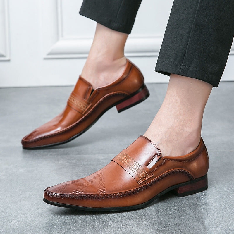 Harrison | Men's Pointed Toe Slip On Leather Loafers