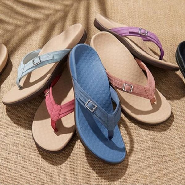Everly | Buckle Strap Orthopedic Thong Sandals