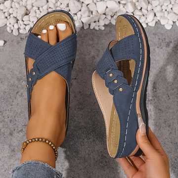 Indie | Criss Cross Orthopedic Wedge Sandals