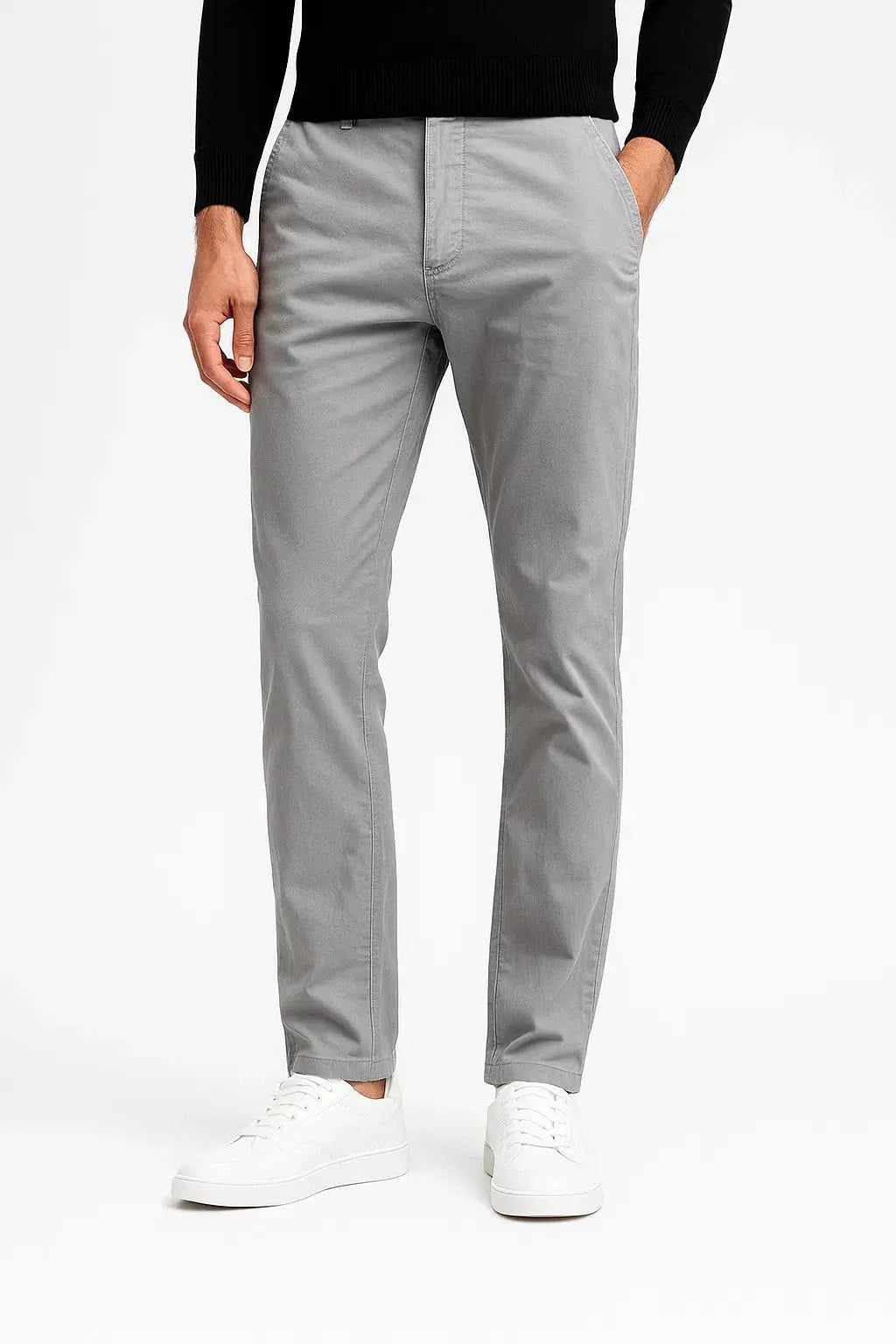 Harrington Oxford | Men's Chino Pants Khaki Cotton Stretch Straight Fit Harrington Oxford