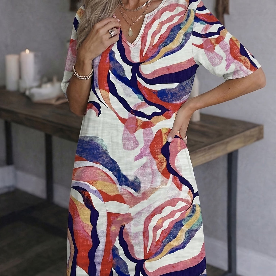 Ramona | Artful Print Shift Dress