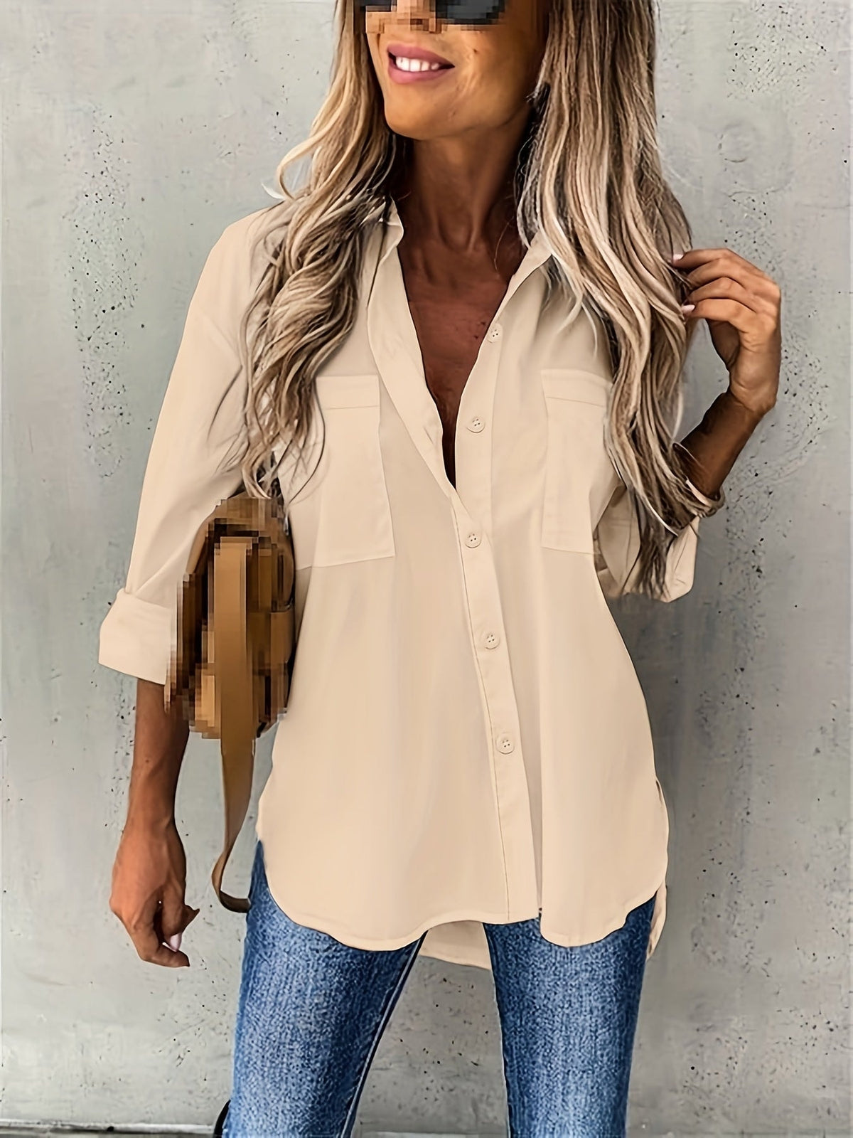 Isla | Relaxed Fit Button Up Shirt with Pockets