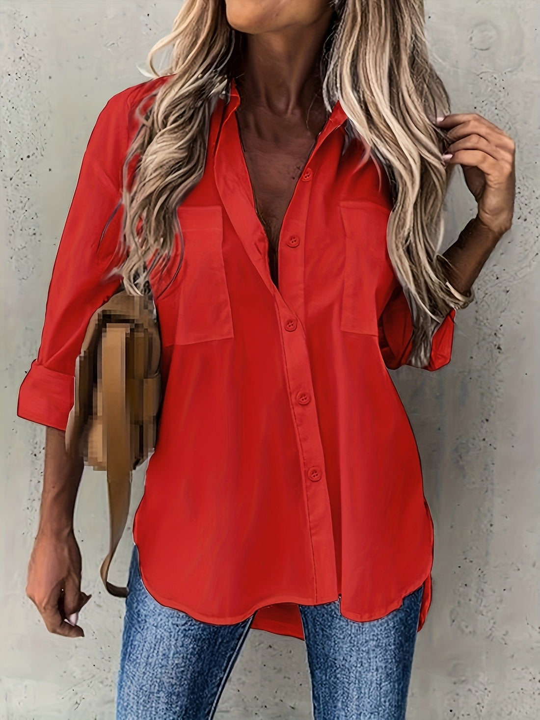 Isla | Relaxed Fit Button Up Shirt with Pockets