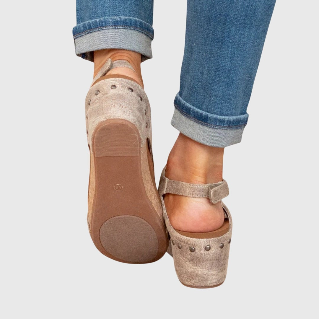 Poppy | Peep Toe Cutout Platform Wedge Sandals