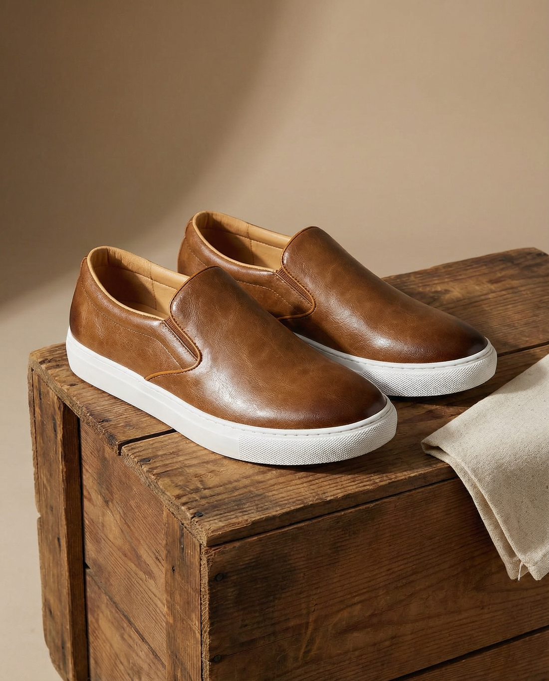Harrison | Men's Faux Leather Slip On Loafers Sneakers