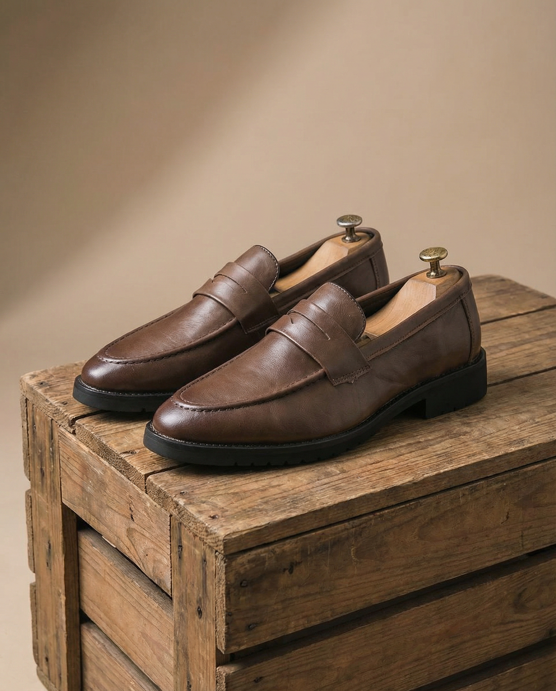 Harrison | Men's Leather Penny Loafers Classic Slip On