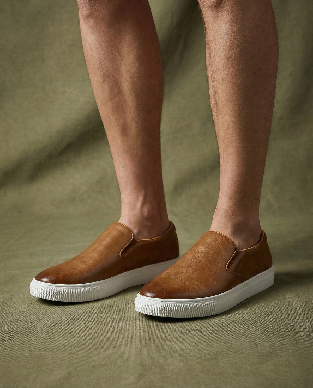 Harrison | Men's Faux Leather Slip On Loafers Sneakers