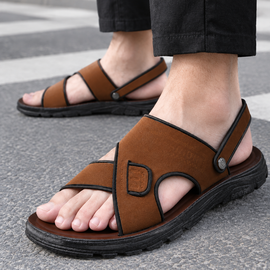 Valenza Strap Sandals - Light Brown