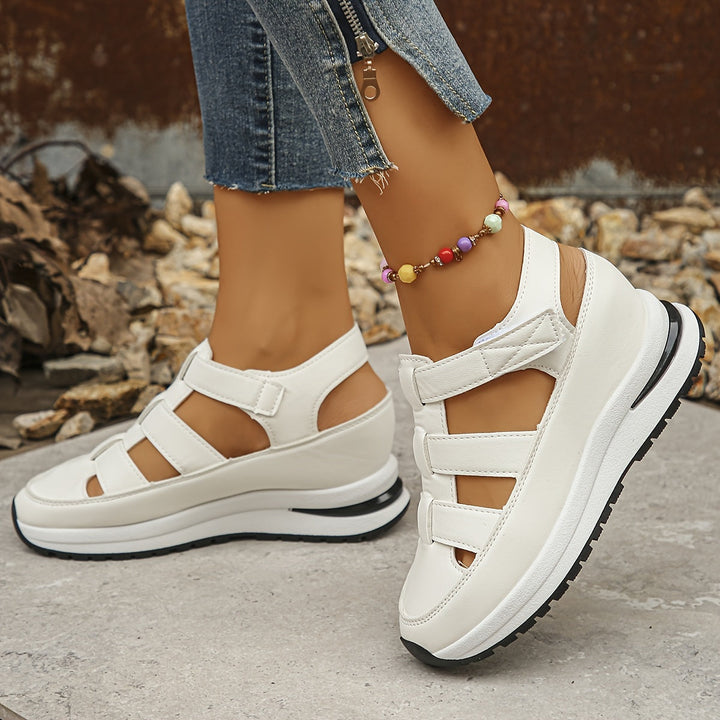 Lucy | Strappy Wedge Platform Sandals With Ankle Buckle