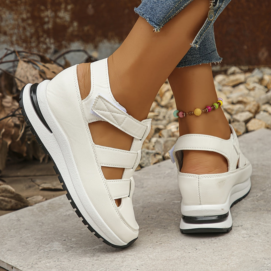 Lucy | Strappy Wedge Platform Sandals With Ankle Buckle