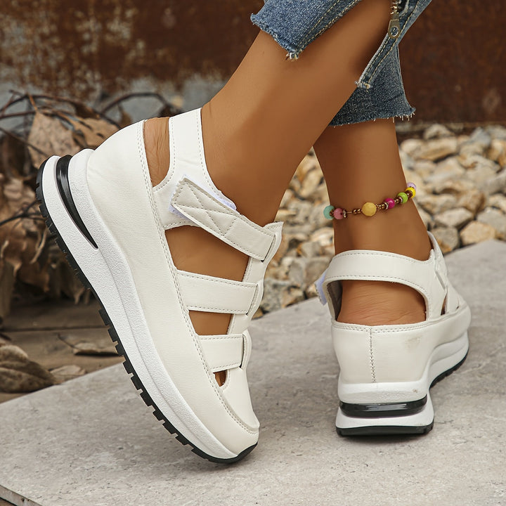 Lucy | Strappy Wedge Platform Sandals With Ankle Buckle