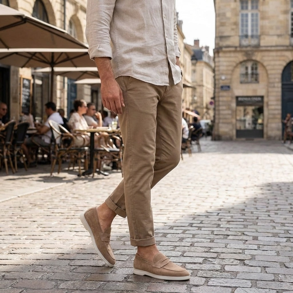 Harrison | Men's Suede Penny Loafers Classic Slip On