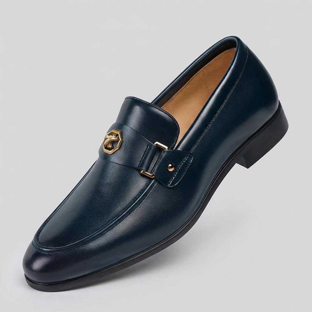 Harrison | Men's Leather Buckle Loafers Slip On Dress Shoes