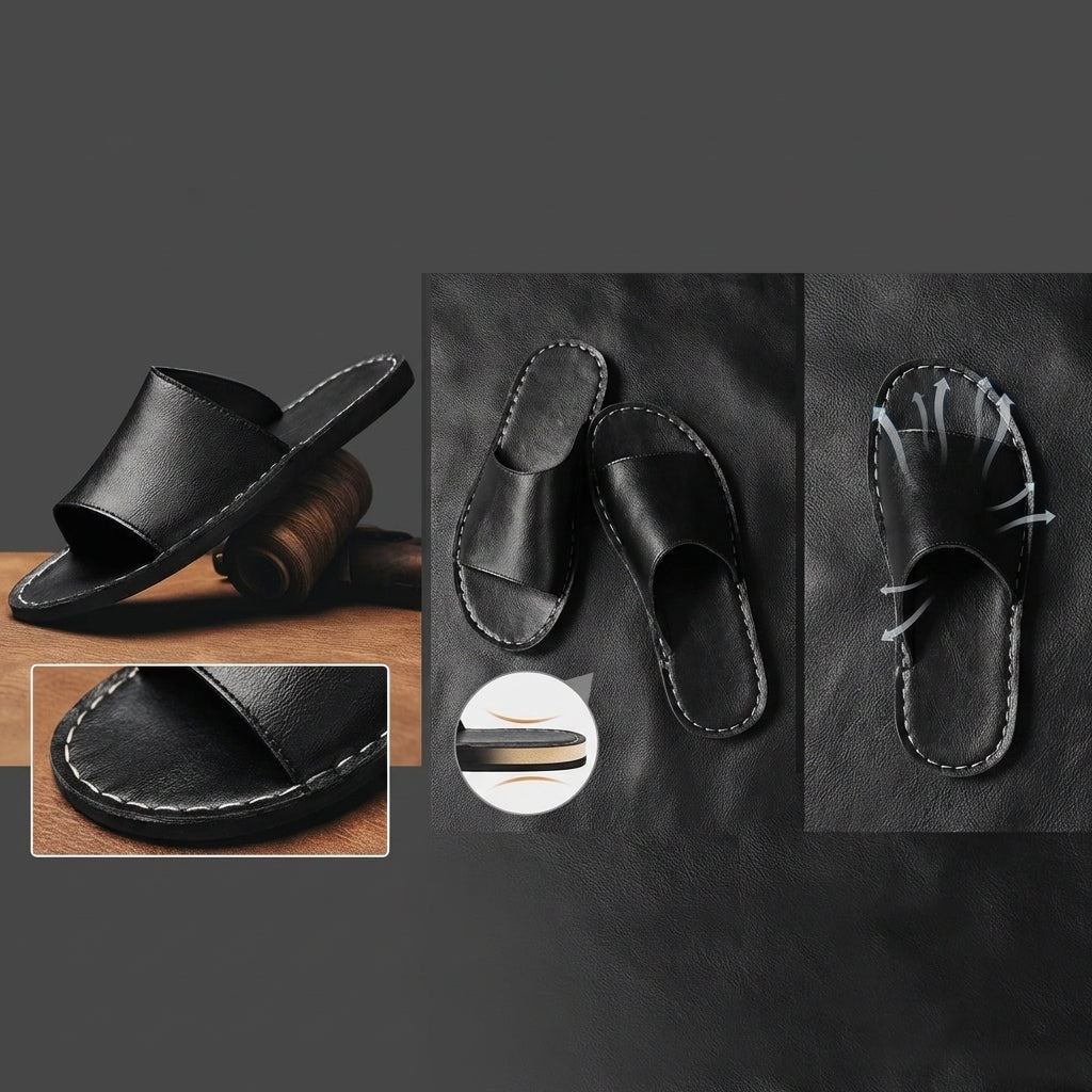 Harrison | Men's Leather Slide Sandals